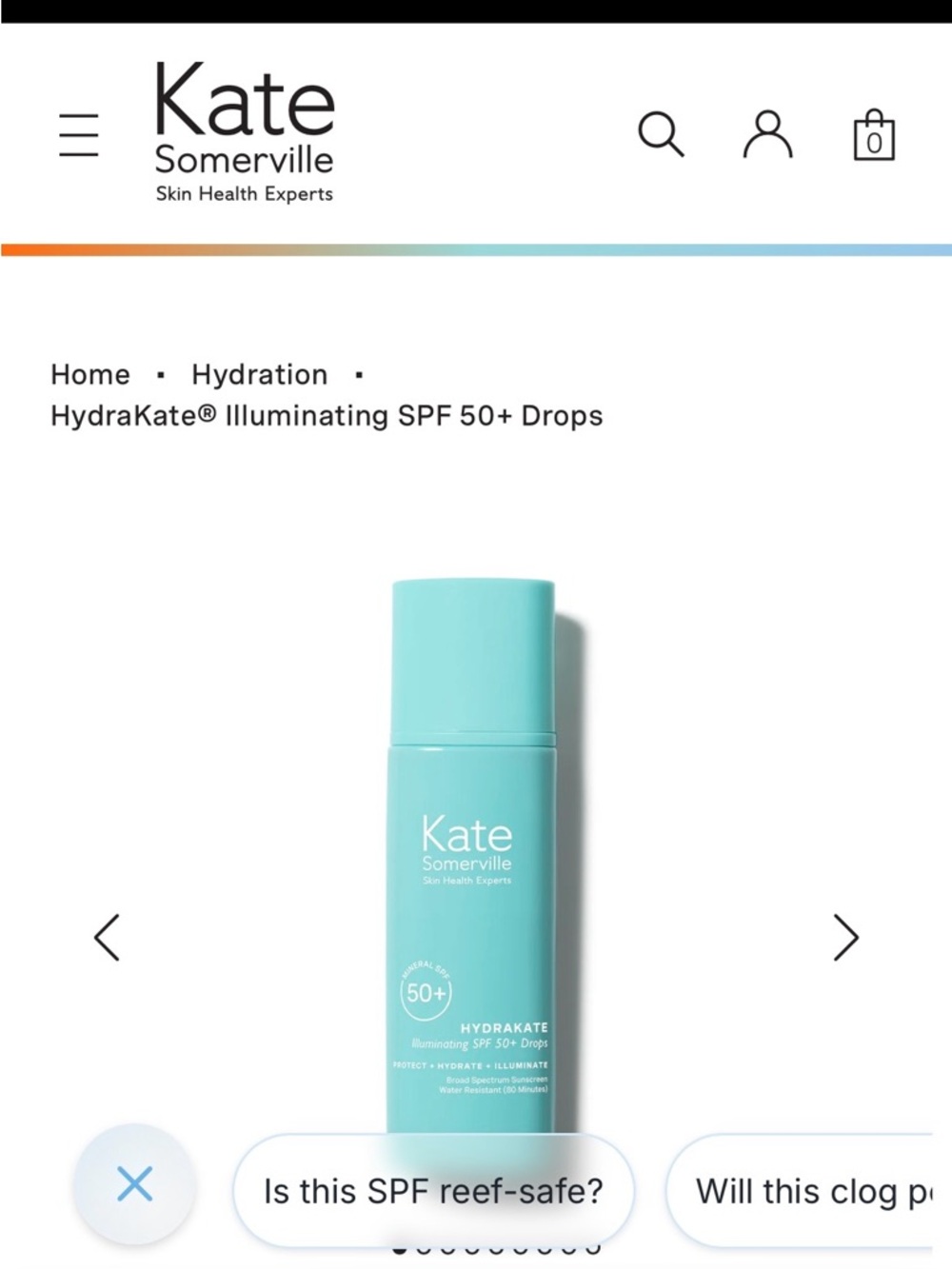 Kate Somerville Hydrakate Illuminating SPF 50+ Drops - NIB - Picture 5 of 12